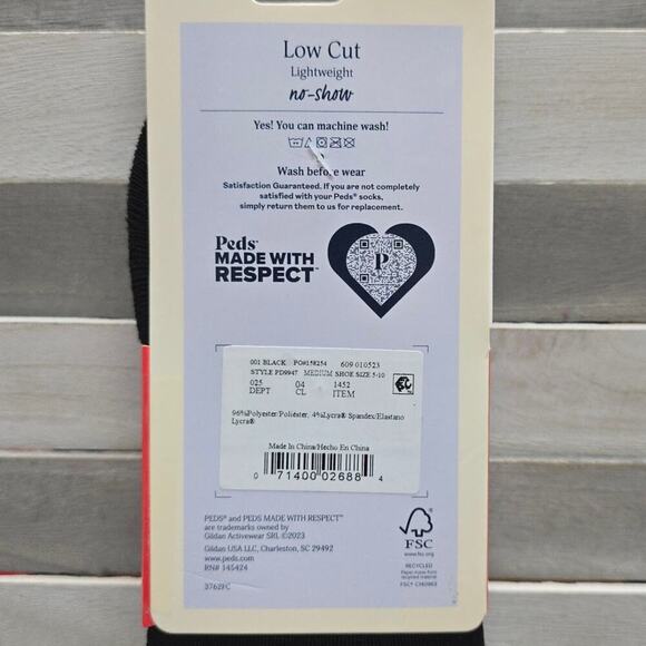 Women's 4pk Sport Liner Socks - Black | Peds | 5-10 - Picture 6 of 7